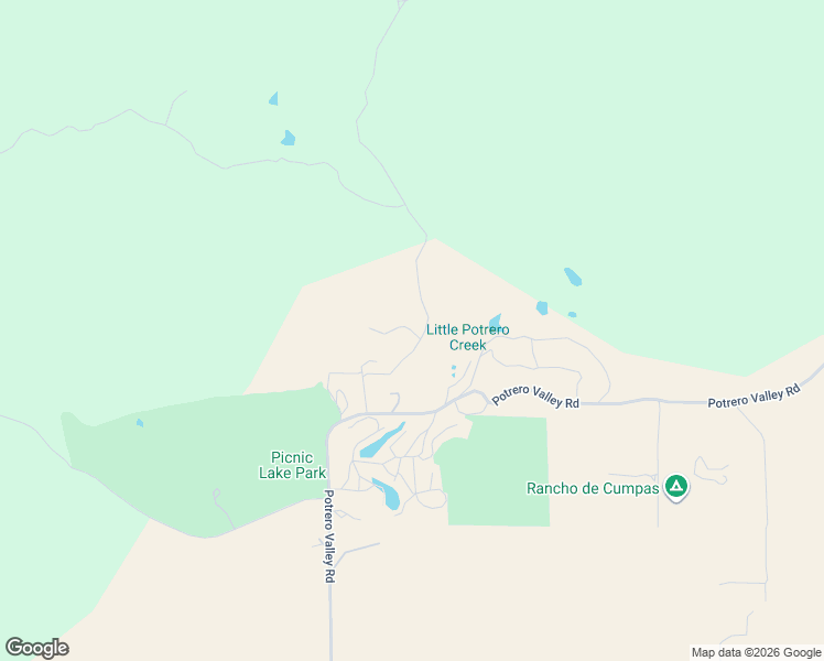 map of restaurants, bars, coffee shops, grocery stores, and more near 25350 Potrero Valley Road in Potrero