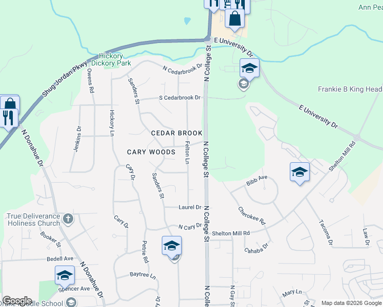 map of restaurants, bars, coffee shops, grocery stores, and more near 1113 Felton Lane in Auburn