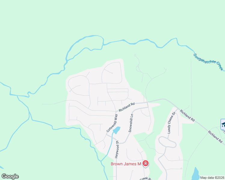 map of restaurants, bars, coffee shops, grocery stores, and more near 2426 Churchill Circle in Auburn