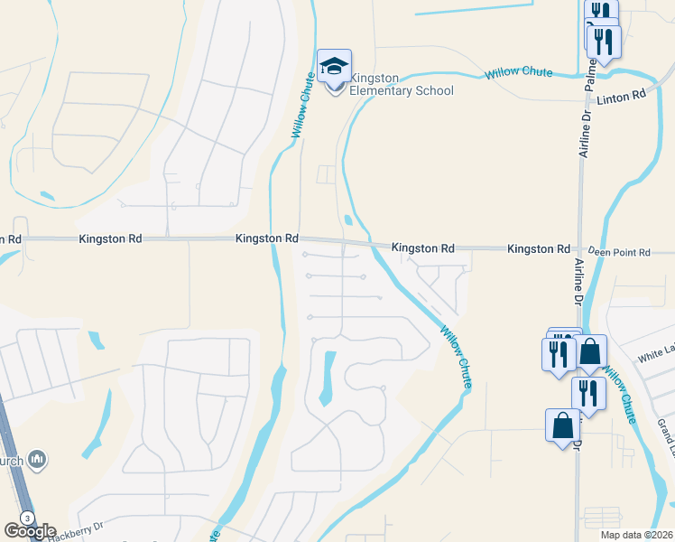 map of restaurants, bars, coffee shops, grocery stores, and more near 606 Toulouse Court in Bossier City