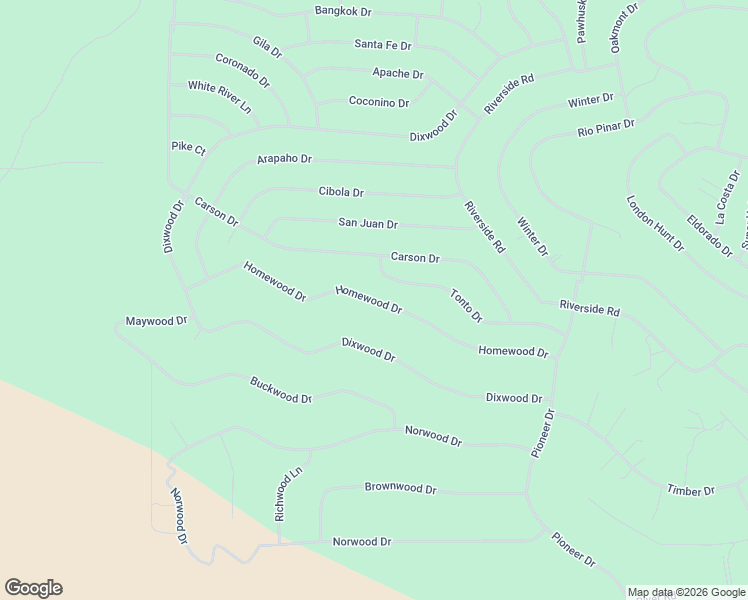 map of restaurants, bars, coffee shops, grocery stores, and more near Homewood Drive in Timberon
