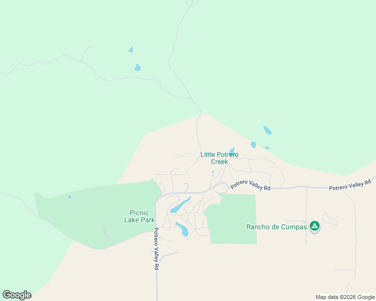 map of restaurants, bars, coffee shops, grocery stores, and more near 25350 Potrero Valley Road in Potrero