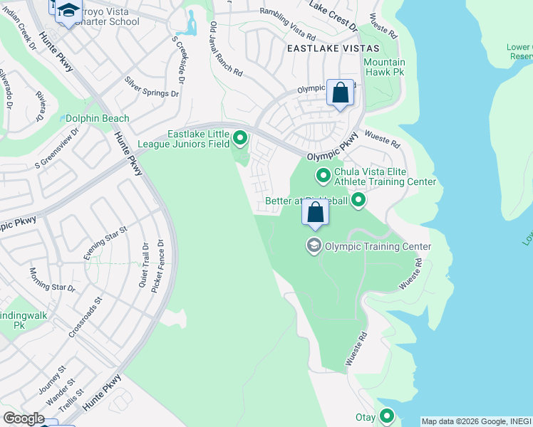 map of restaurants, bars, coffee shops, grocery stores, and more near 1649 Sweet Gum Place in Chula Vista