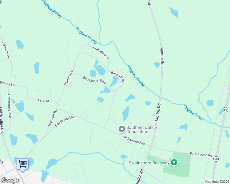 map of restaurants, bars, coffee shops, grocery stores, and more near Briarcliff Road in Emanuel County