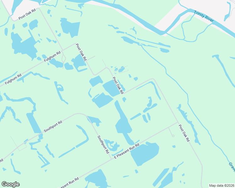 map of restaurants, bars, coffee shops, grocery stores, and more near 2840 Post Oak Road in Hutchins