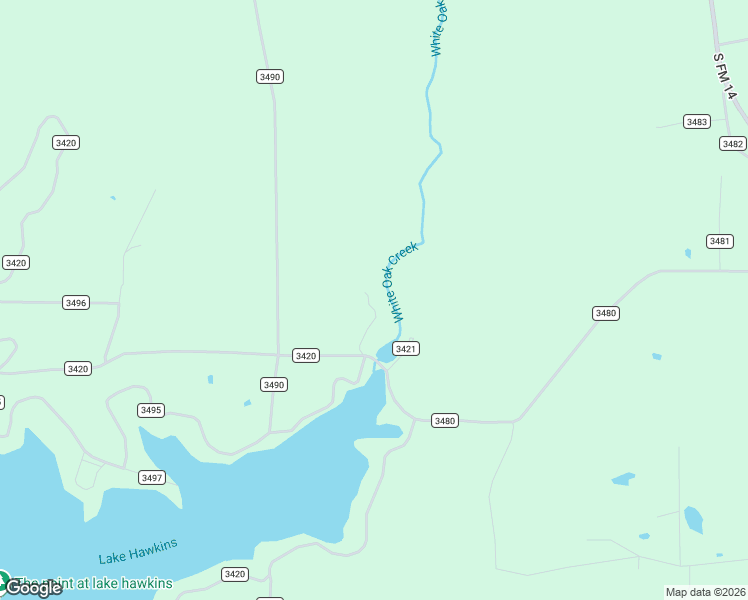 map of restaurants, bars, coffee shops, grocery stores, and more near 258 Pr 7422 in Hawkins