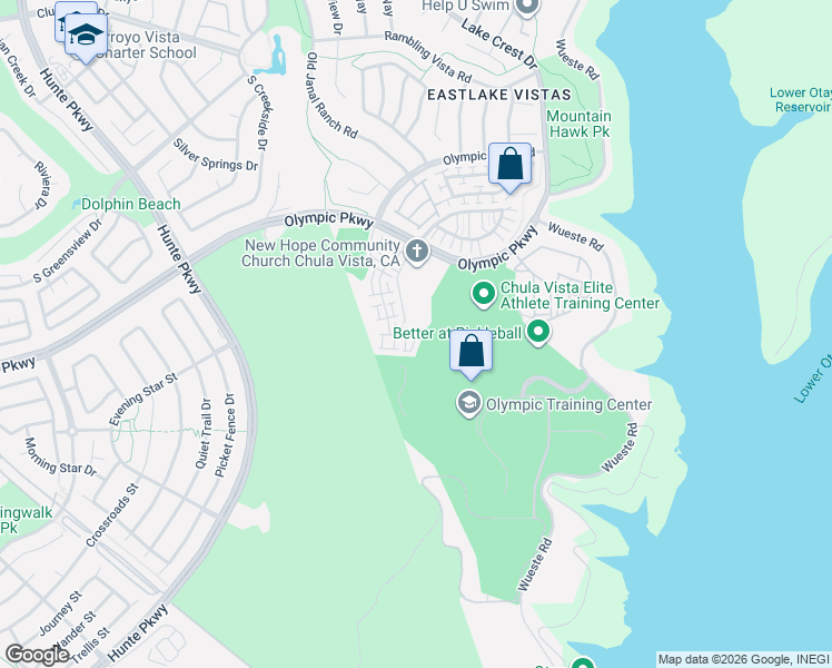map of restaurants, bars, coffee shops, grocery stores, and more near 1644 Sweet Gum Place in Chula Vista