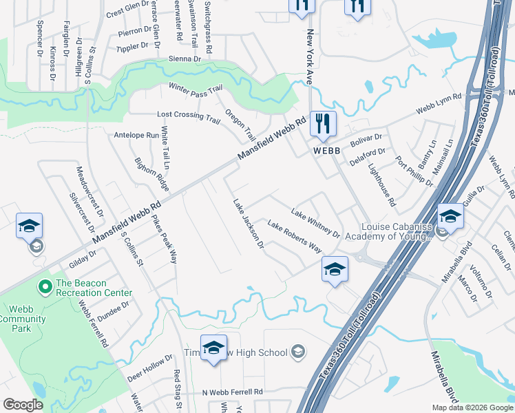map of restaurants, bars, coffee shops, grocery stores, and more near 1804 Saint Lawrence Way in Arlington