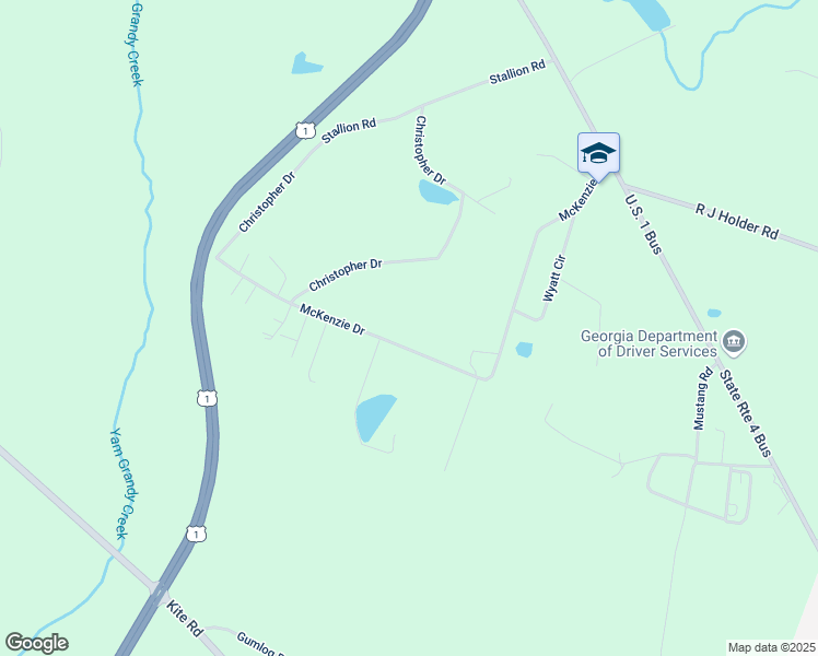 map of restaurants, bars, coffee shops, grocery stores, and more near 167 McKenzie Drive in Swainsboro