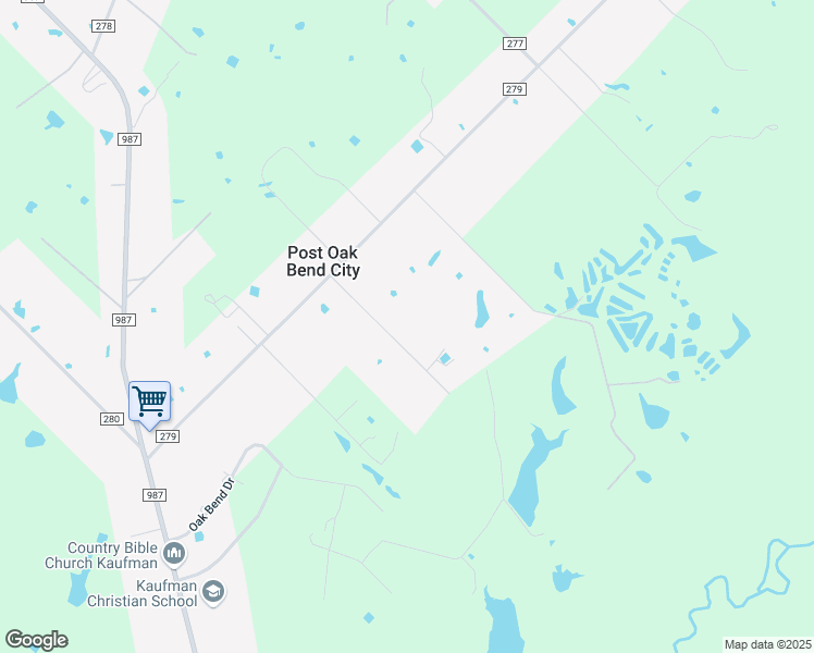 map of restaurants, bars, coffee shops, grocery stores, and more near 5803 Meadow Lane in Kaufman