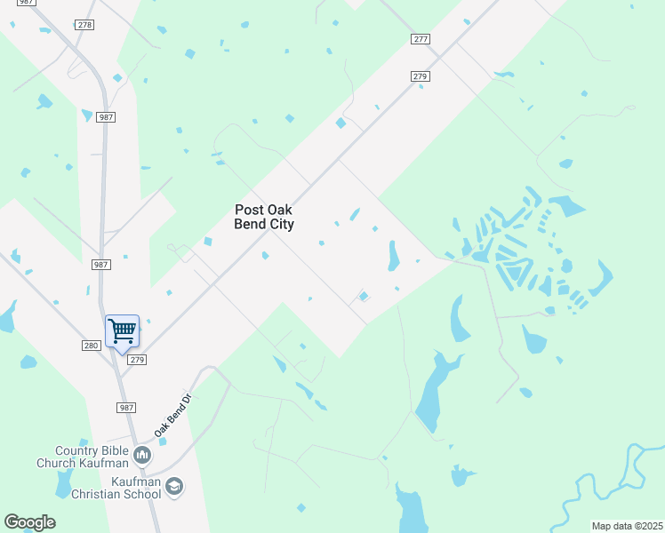 map of restaurants, bars, coffee shops, grocery stores, and more near 5803 Meadow Lane in Kaufman