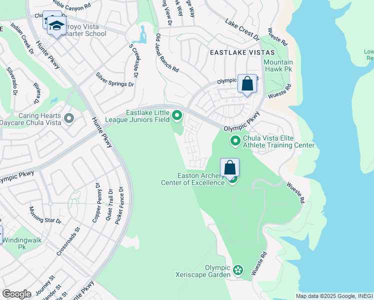 map of restaurants, bars, coffee shops, grocery stores, and more near 1591 Hackberry Place in Chula Vista