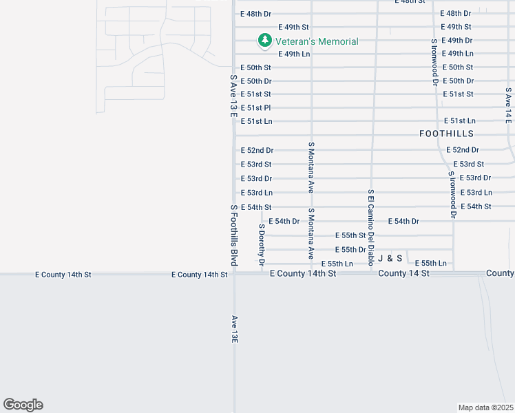 map of restaurants, bars, coffee shops, grocery stores, and more near 13185 East 53rd Lane in Yuma