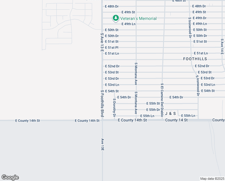 map of restaurants, bars, coffee shops, grocery stores, and more near 13185 East 53rd Lane in Yuma