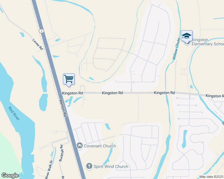 map of restaurants, bars, coffee shops, grocery stores, and more near 305 Kingston Road in Benton