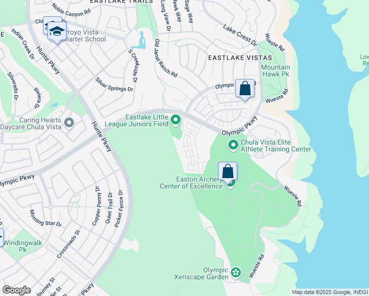 map of restaurants, bars, coffee shops, grocery stores, and more near 1591 Hackberry Place in Chula Vista