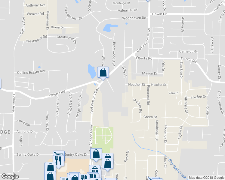 map of restaurants, bars, coffee shops, grocery stores, and more near 101 Industrial Way in Centerville