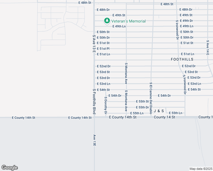 map of restaurants, bars, coffee shops, grocery stores, and more near 13185 East 53rd Lane in Yuma