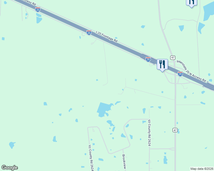 map of restaurants, bars, coffee shops, grocery stores, and more near 374 Private Road 6020 in Wills Point