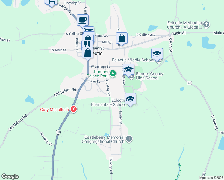 map of restaurants, bars, coffee shops, grocery stores, and more near 200 Fleahop Rd in Eclectic