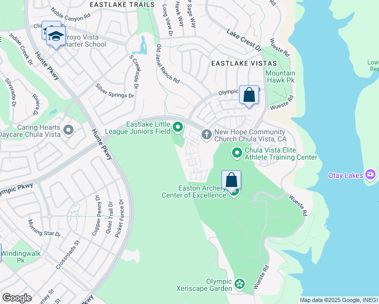 map of restaurants, bars, coffee shops, grocery stores, and more near in Chula Vista