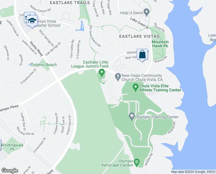 map of restaurants, bars, coffee shops, grocery stores, and more near 1583 Sumac Place in Chula Vista