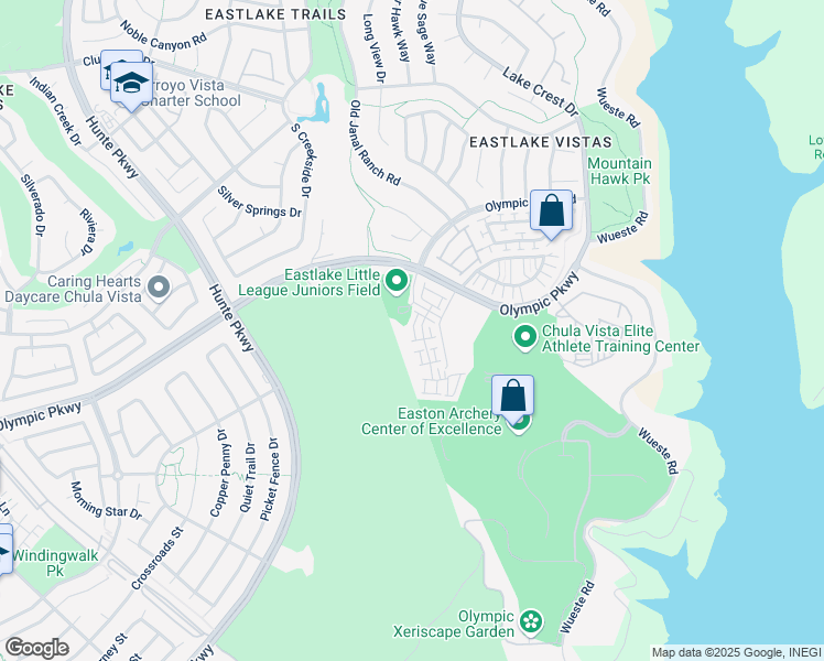 map of restaurants, bars, coffee shops, grocery stores, and more near 1591 Hackberry Place in Chula Vista
