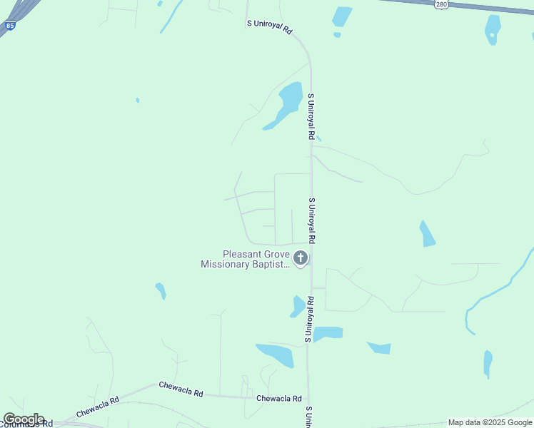 map of restaurants, bars, coffee shops, grocery stores, and more near Foxfire Lane in Opelika