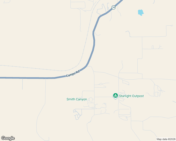 map of restaurants, bars, coffee shops, grocery stores, and more near 33143 Shockey Truck Trail in Campo