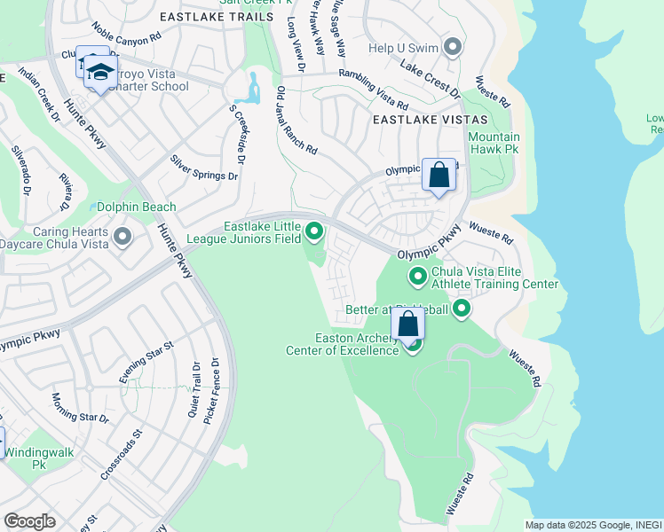 map of restaurants, bars, coffee shops, grocery stores, and more near 1569 Hackberry Place in Chula Vista