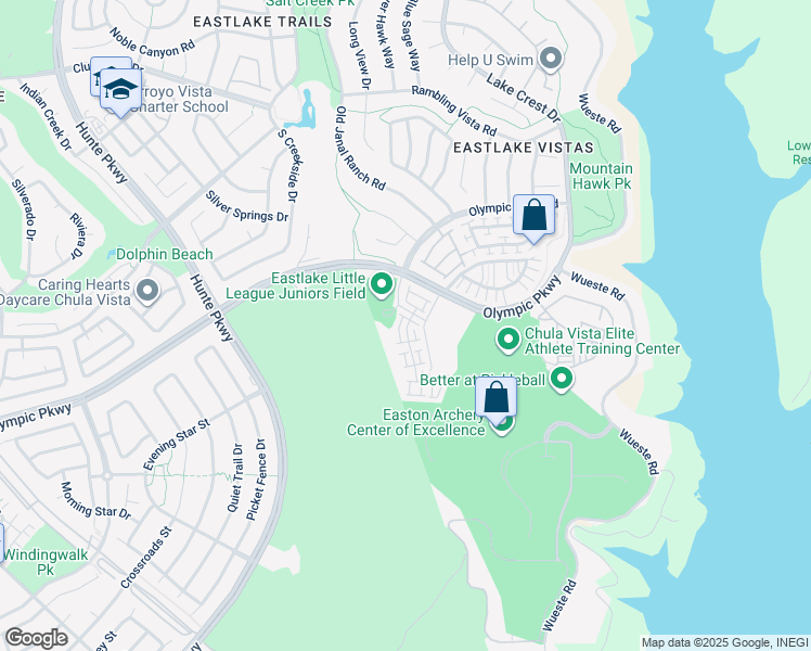 map of restaurants, bars, coffee shops, grocery stores, and more near 1569 Hackberry Place in Chula Vista