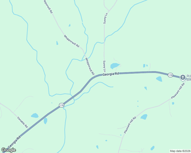 map of restaurants, bars, coffee shops, grocery stores, and more near 9177 Georgia Road in Wetumpka