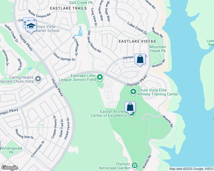 map of restaurants, bars, coffee shops, grocery stores, and more near 1591 Hackberry Place in Chula Vista