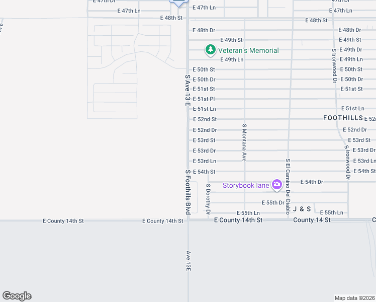 map of restaurants, bars, coffee shops, grocery stores, and more near 13101 East 53rd Drive in Yuma