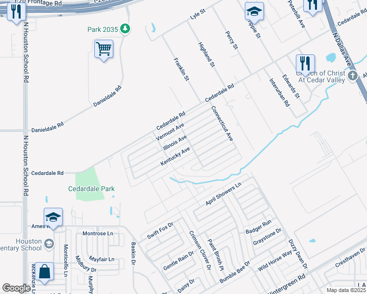 map of restaurants, bars, coffee shops, grocery stores, and more near 1404 Illinois Avenue in Lancaster