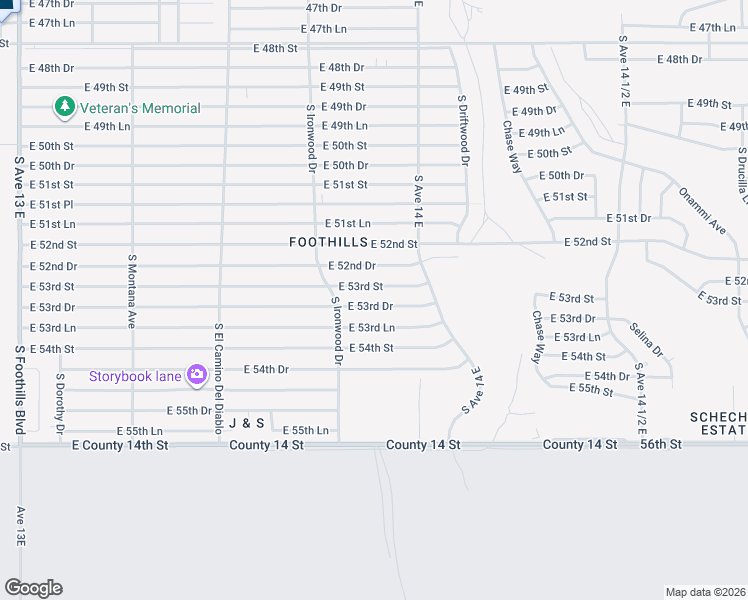 map of restaurants, bars, coffee shops, grocery stores, and more near 13701-13887 53rd St in Yuma
