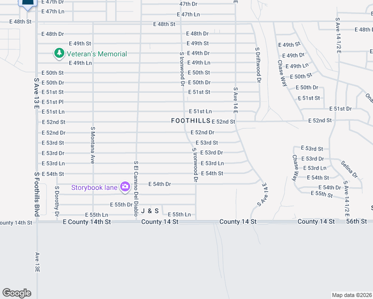 map of restaurants, bars, coffee shops, grocery stores, and more near 13529-13699 53rd St in Yuma