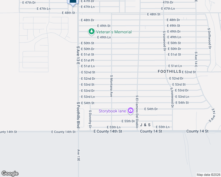 map of restaurants, bars, coffee shops, grocery stores, and more near South Montana Avenue in Yuma