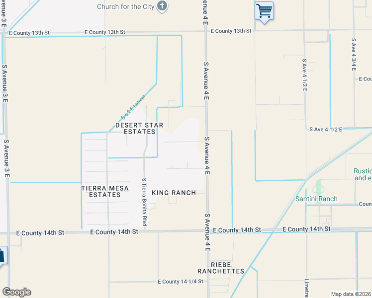map of restaurants, bars, coffee shops, grocery stores, and more near 3805 Las Cruces Lane in Yuma