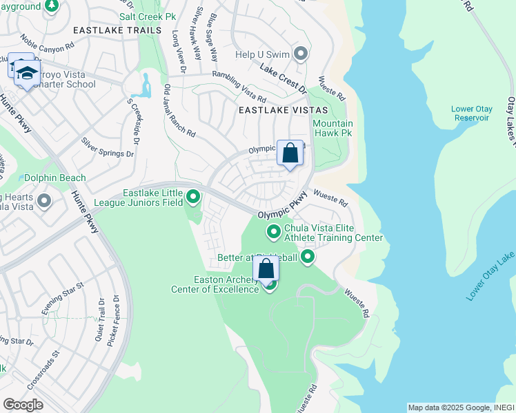 map of restaurants, bars, coffee shops, grocery stores, and more near 2770 Sparta Road in Chula Vista