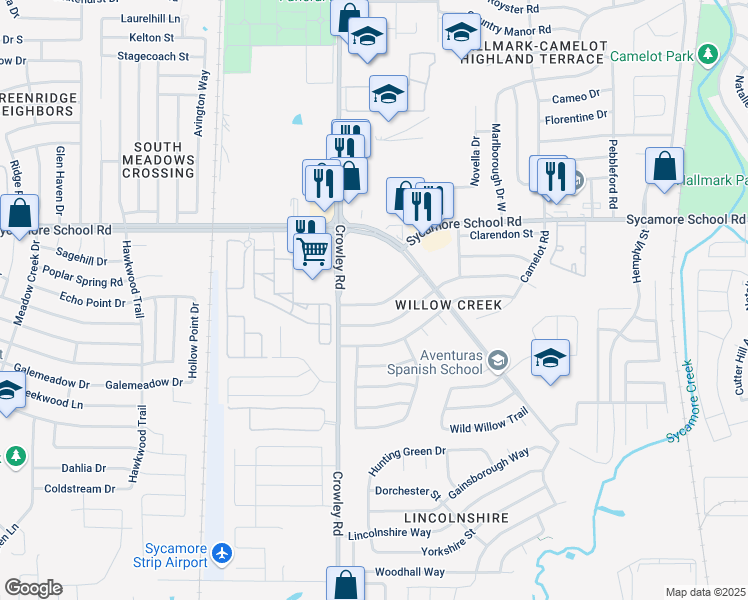 map of restaurants, bars, coffee shops, grocery stores, and more near 1816 San Rafael Street in Fort Worth