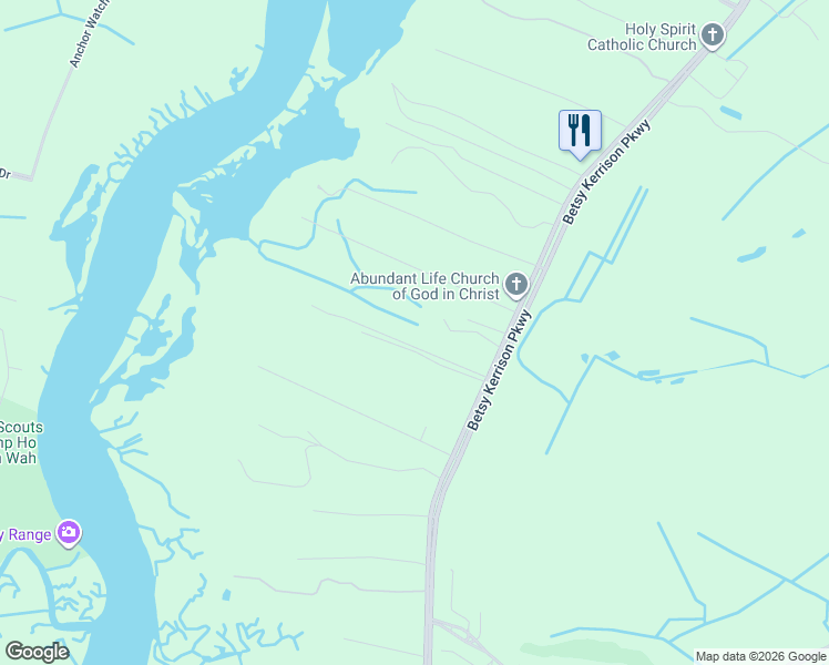 map of restaurants, bars, coffee shops, grocery stores, and more near 3352 Trumpet Road in Johns Island