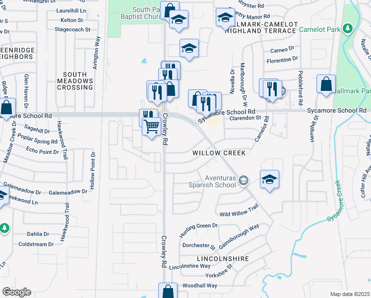 map of restaurants, bars, coffee shops, grocery stores, and more near 1816 San Rafael Street in Fort Worth