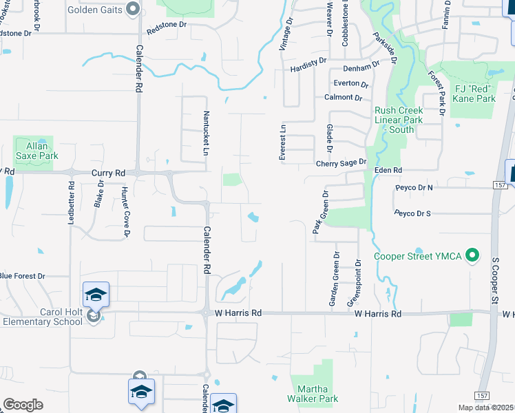 map of restaurants, bars, coffee shops, grocery stores, and more near 2420 Kuykendall Drive in Arlington