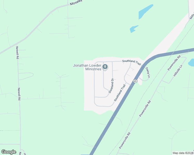 map of restaurants, bars, coffee shops, grocery stores, and more near 415 Southland Trail in Byron