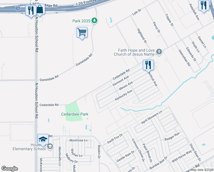 map of restaurants, bars, coffee shops, grocery stores, and more near 1513 Vermont Avenue in Lancaster