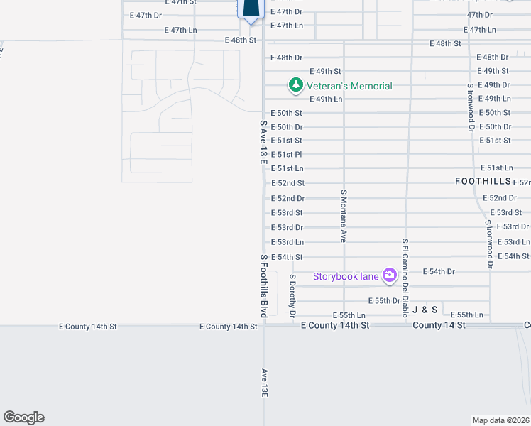 map of restaurants, bars, coffee shops, grocery stores, and more near 13101 East 53rd Street in Yuma