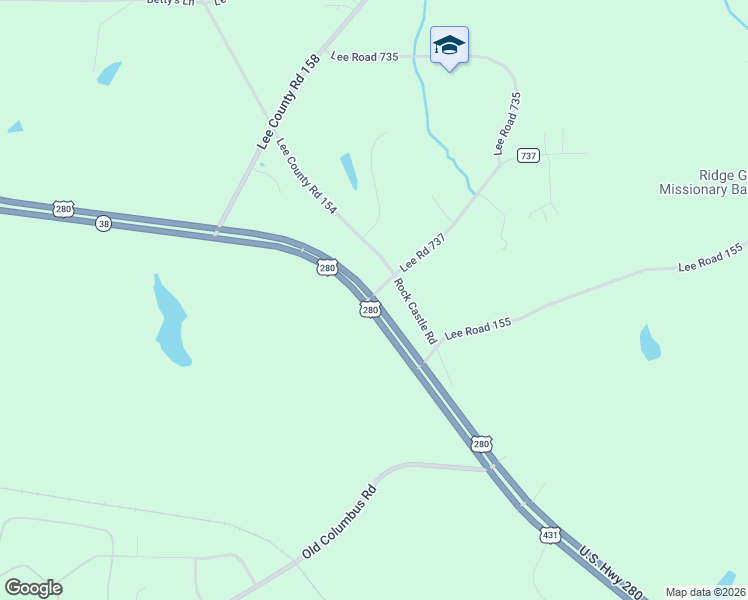 map of restaurants, bars, coffee shops, grocery stores, and more near 3104 U.S. 431 in Opelika