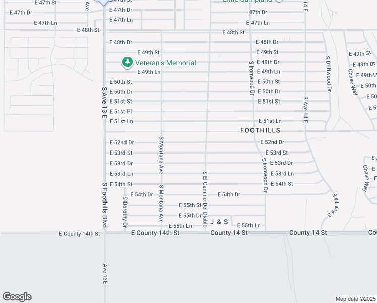 map of restaurants, bars, coffee shops, grocery stores, and more near 13321-13499 53rd St in Yuma