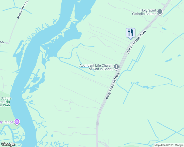 map of restaurants, bars, coffee shops, grocery stores, and more near 3352 Trumpet Road in Johns Island